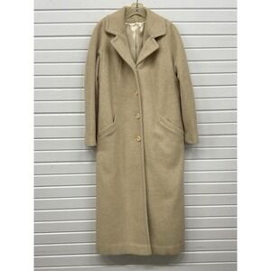 L.C Mae California Vintage  Wool Women's  Coat Beige Classic Long Fits M-L